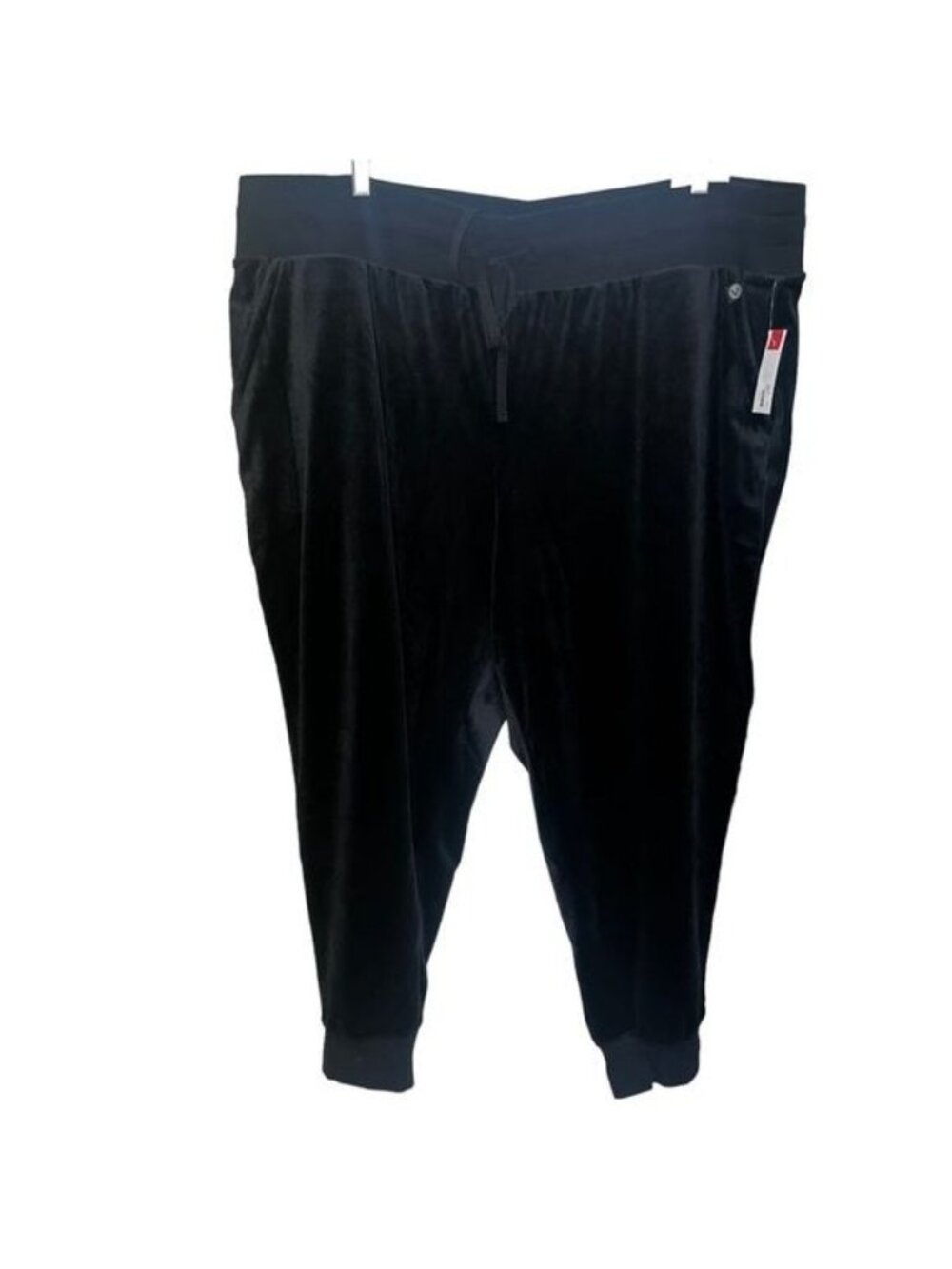 Livi Womens Jogger Pants Black 26/28 Relaxed Fit Soft Velour New With Tags